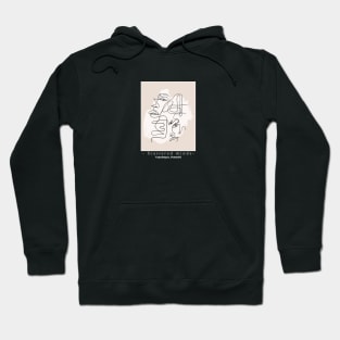 Scattered minds, Copenhagen Denmark trendy line art face Hoodie